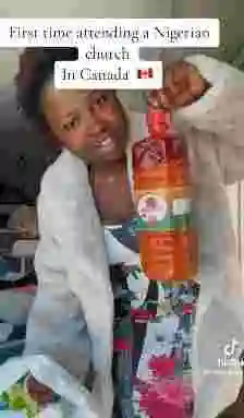 Lady Shares Video Of What She Received After She Attended A Nigerian Church In Canada For The First Time