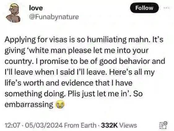 Applying For A Visa Is So Humiliating And Embarrassing - Nigerian Lady Laments