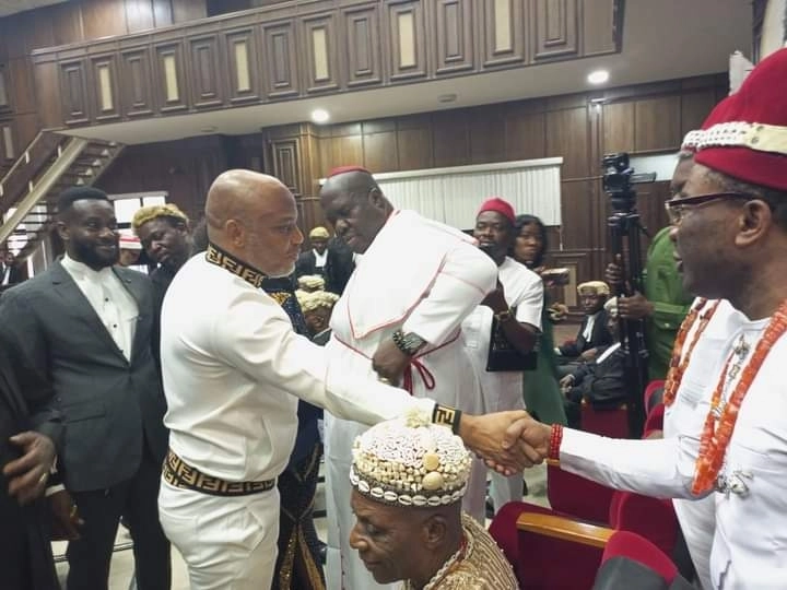 Nnamdi Kanu Arrives Court As Trial Resumes