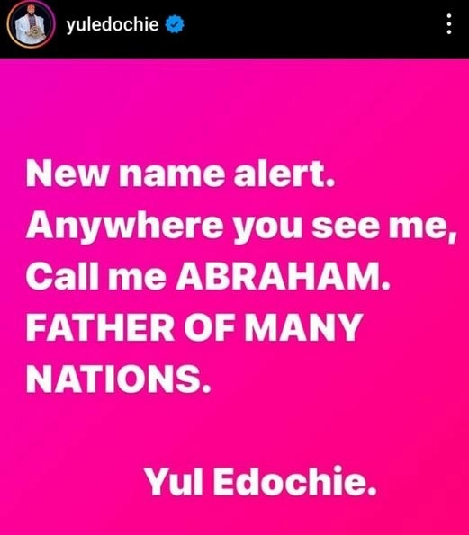 You Are Irresponsible – Reactions As Yul Edochie Asks Fans To Call Him 'Father Abraham'