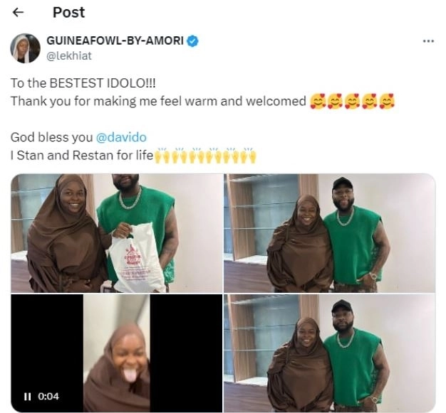 Thanks For Making Me Feel Welcomed - Lady Overjoyed As Davido Patronizes Her Guinea Fowl Business