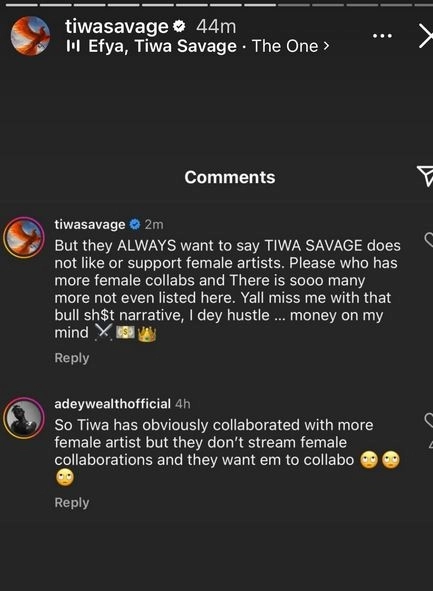 Tiwa Savage Addresses Rumours Regarding Not Supporting Female Artists