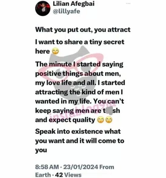 You Can’t Keep Saying Men Are Trash And Expect Quality - Actress Lilian Afegbai Tells Ladies