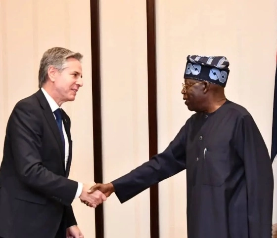 US Secretary of State Antony Blinken meets President Bola Tinubu at the Presidential Villa