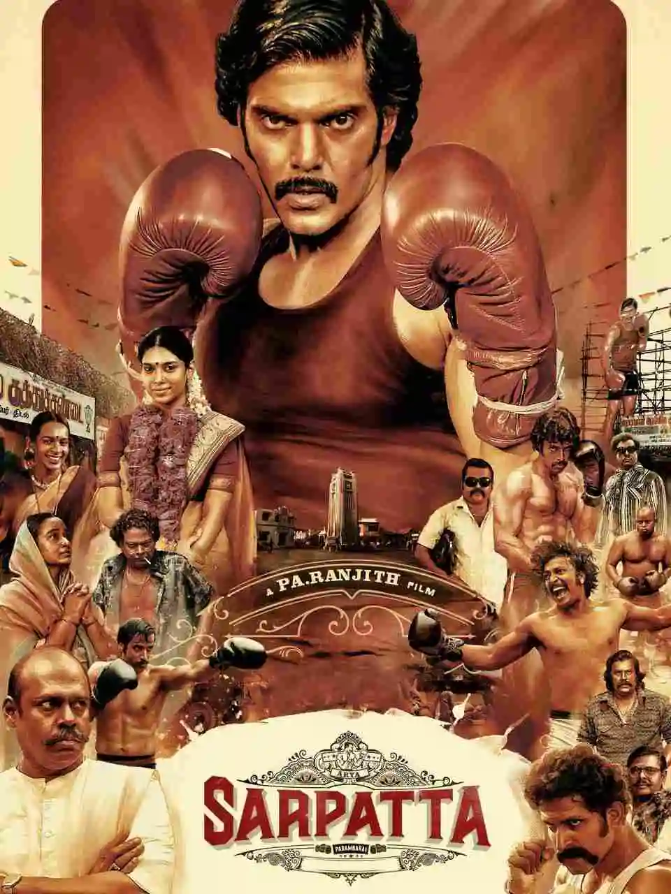 Sarpatta Parambarai (2021) {Hindi + Tamil} Dual Audio UnCut Movie HD ESub