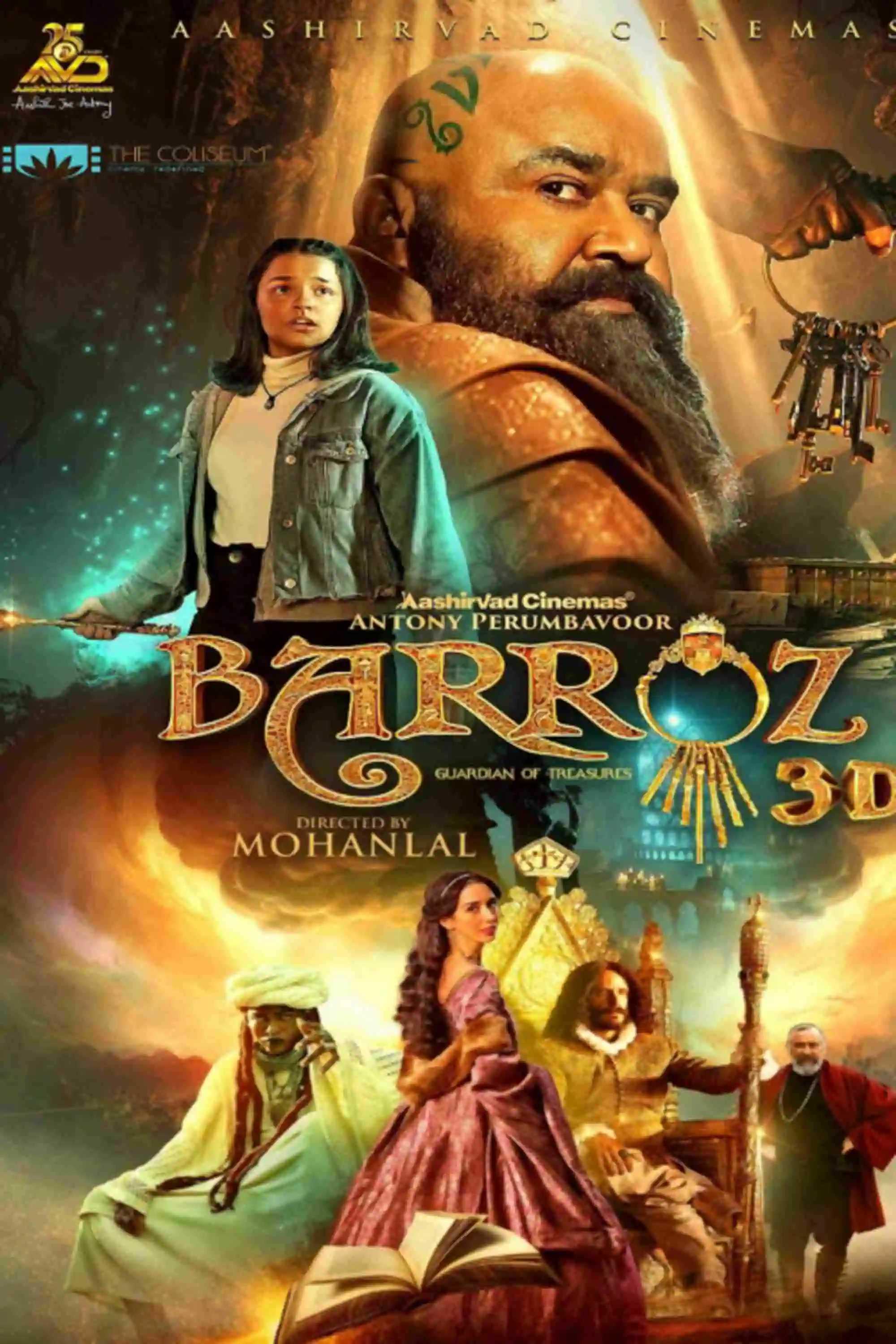 Barroz - Guardian of Treasures (2024) (Hindi + Malayalam) Dual Audio UnCut South Movie HD ESub