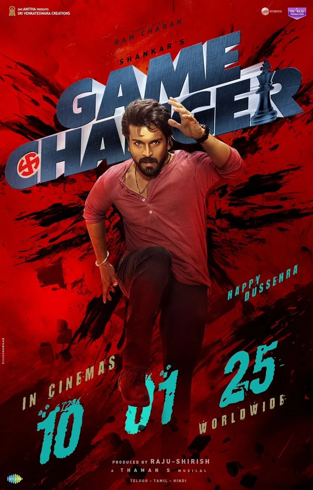 Game Changer (2025) Uncut Dual Audio [Hindi -Telugu] AMZN WEB-DL – 480P | 720P | 1080P | 4K – x264 – 16.7GB ESub- Download