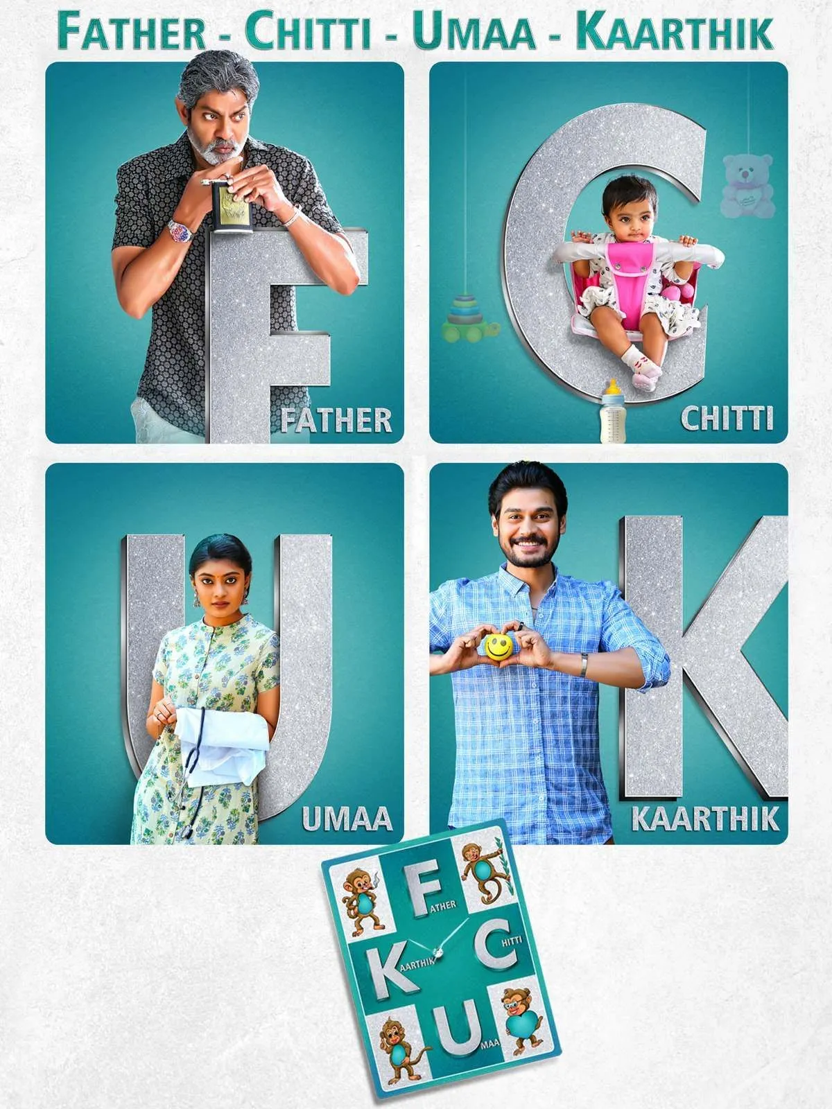 FCUK - (Father Chitti Umaa Kaarthik) (2021) (Hindi + Telugu) Dual Audio UnCut South Movie HD ESub